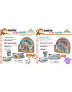 Kids ECO Dinnerware - Natural Bamboo Fibre (5pcs Set)